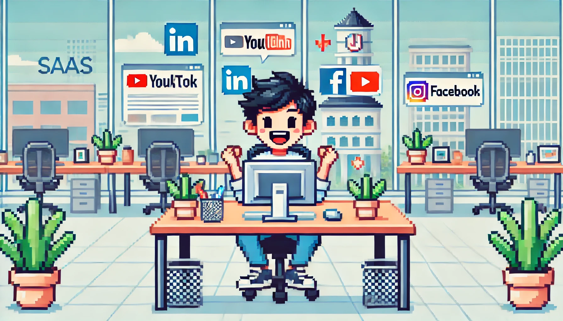 un entrepreneur heureux de poster un article sur le net si vite avec Postmania